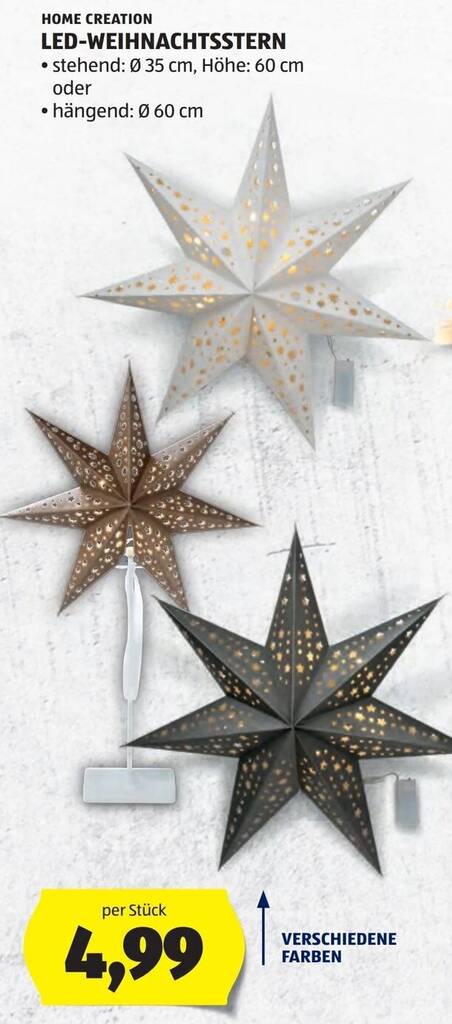 Home Creation LED-Weihnachtsstern Angebot bei Hofer