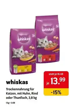 Das Futterhaus whiskas Trockennahrung für Katzen Angebot
