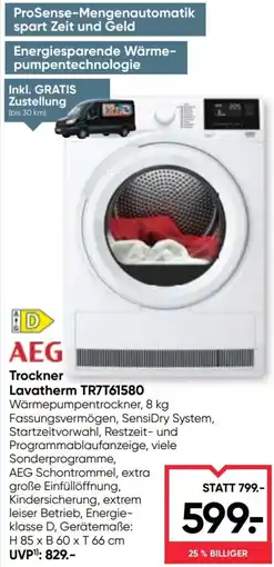 Maximarkt AEG Trockner Lavatherm TR7T61580 Angebot