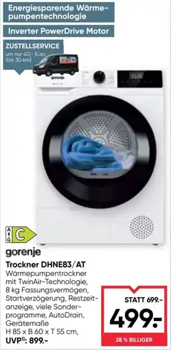 Maximarkt gorenje Trockner DHNE83/AT Angebot