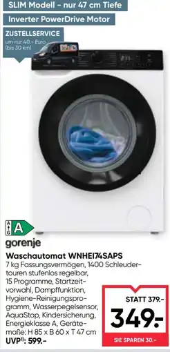 Maximarkt gorenje Waschautomat WNHEI74SAPS Angebot