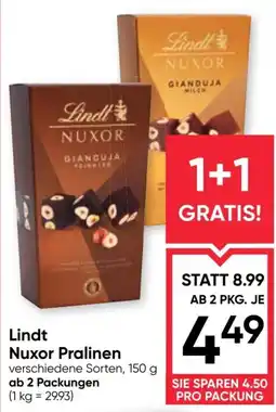 Maximarkt Lindt Nuxor Pralinen Angebot
