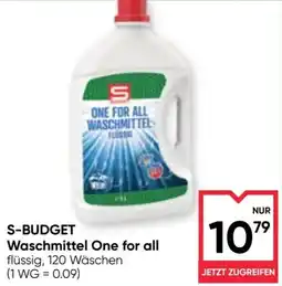 Maximarkt S-Budget Waschmittel One for all Angebot
