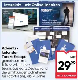 Maximarkt Adventskalender Tatort Escape Angebot