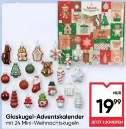 Maximarkt Glaskugel-Adventskalender Angebot