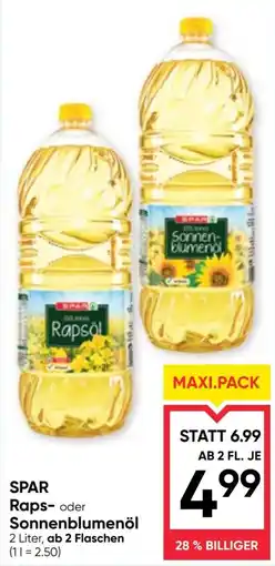 Maximarkt SPAR Raps- oder Sonnenblumenöl Angebot