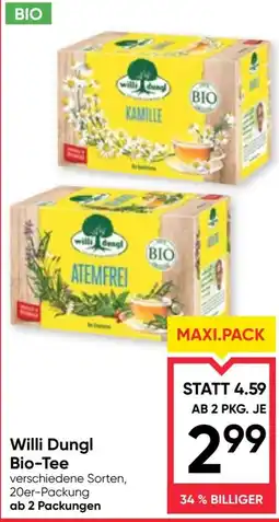 Maximarkt Willi Dungl Bio-Tee Angebot