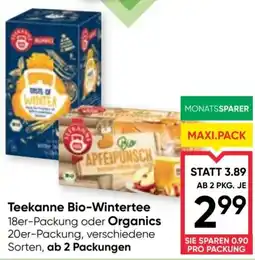 Maximarkt Teekanne Bio-Wintertee Angebot
