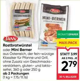 Maximarkt TAW Rostbratwürstel oder Mini Berner Angebot