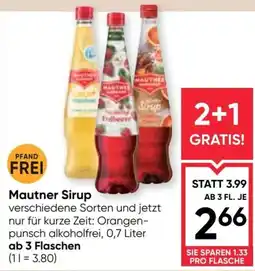 Maximarkt Mautner Sirup Angebot