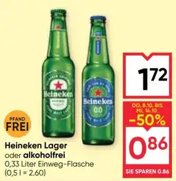 Maximarkt Heineken Lager oder alkoholfrei Angebot