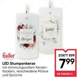 Maximarkt hofer LED Stumpenkerze Angebot