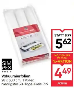 Maximarkt SimPex Basic Vakuumierfolien Angebot
