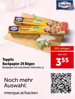 Interspar Toppits Backpapier Angebot