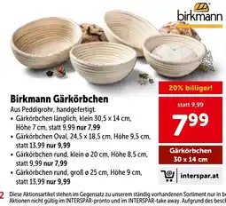 Interspar Birkmann Gärkörbchen Angebot