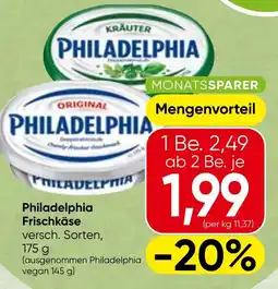 Spar Philadelphia Frischkäse Angebot