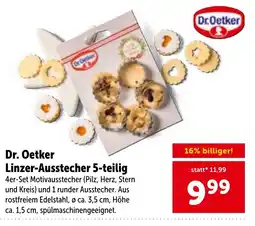 Interspar Dr. Oetker Linzer-Ausstecher 5-teilig Angebot