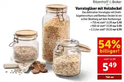Interspar Vorratsgläser mit Holzdeckel Angebot