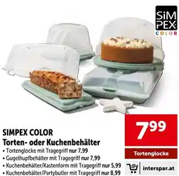 Interspar Simpex Color Torten- oder Kuchenbehälter Angebot