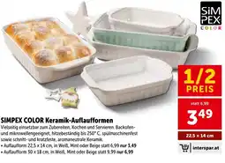 Interspar SIMPEX COLOR Keramik-Auflaufformen Angebot