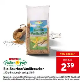 Interspar SPAR Natur pur Bio-Bourbon Vanillezucker Angebot