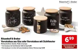 Interspar Ritzenhoff & Breker Vorratsdose aus Glas oder Vorratsdose mit Sichtfenster Angebot