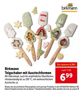 Interspar Birkmann Teigschaber mit Ausstechformen Angebot