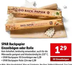Interspar SPAR Backpapier Angebot