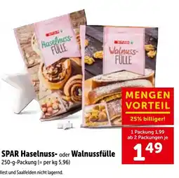 Interspar SPAR Haselnuss- oder Walnussfülle Angebot