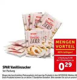 Interspar SPAR Vanillinzucker Angebot