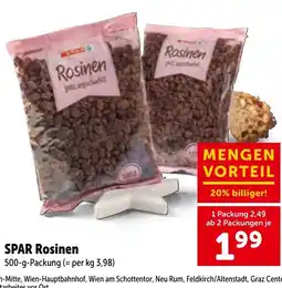 Interspar SPAR Rosinen Angebot