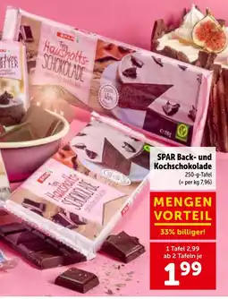 Interspar SPAR Back- und Kochschokolade Angebot
