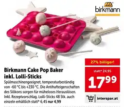 Interspar Birkmann Cake Pop Baker inkl. Lolli-Sticks Angebot