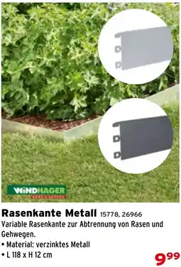 Salzburger Lagerhaus Rasenkante Metall Angebot