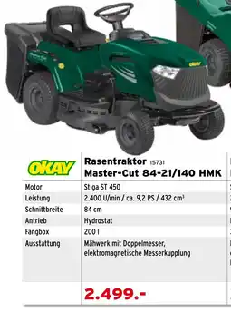Salzburger Lagerhaus Okay Rasentraktor Master-Cut 84-21/140 HMK Angebot