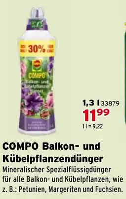 Salzburger Lagerhaus COMPO Balkon- und Kübelpflanzendünger Angebot