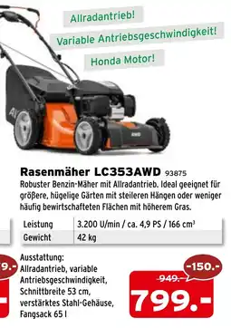 Salzburger Lagerhaus Rasenmäher LC353AWD Angebot