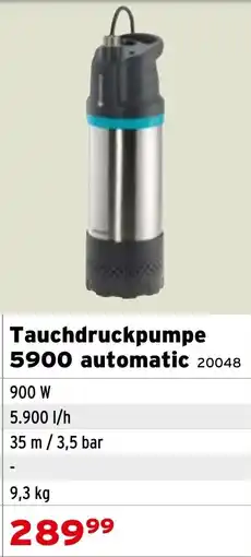 Salzburger Lagerhaus Gardena Tauchdruckpumpe 5900 automatic Angebot