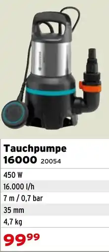 Salzburger Lagerhaus Gardena Tauchpumpe 16000 Angebot