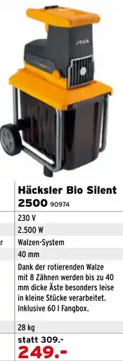 Salzburger Lagerhaus Stiga Häcksler Bio Silent 2500 Angebot