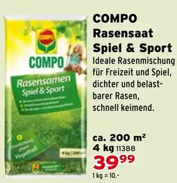 Salzburger Lagerhaus COMPO Rasensaat Spiel & Sport Angebot