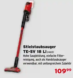 Salzburger Lagerhaus Stielstaubsauger TE-SV 18 Li Angebot