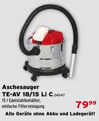 Aschesauger TE-AV 18/15 Li C