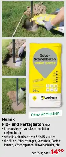 Salzburger Lagerhaus Nomix Fix- und Fertigbeton Angebot