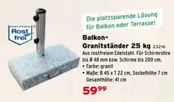 Salzburger Lagerhaus Balkon-Granitständer Angebot