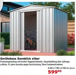 Salzburger Lagerhaus Gerätehaus Sonnblick silber Angebot