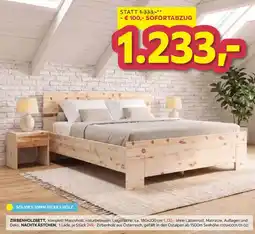 Möbelix Zirbenholzbett, nachtkästchen Angebot