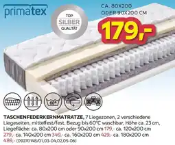 Möbelix primatex Taschenfederkernmatratze Angebot