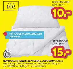 Möbelix élé Kopfkissen oder Steppdecke „Aloe Vera" Angebot