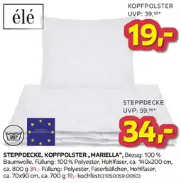 Möbelix élé Steppdecke, Kopfpolster „Mariella“ Angebot